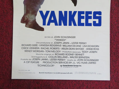 YANKEES ITALIAN LOCANDINA POSTER RICHARD GERE VANESSA REDGRAVE  1980