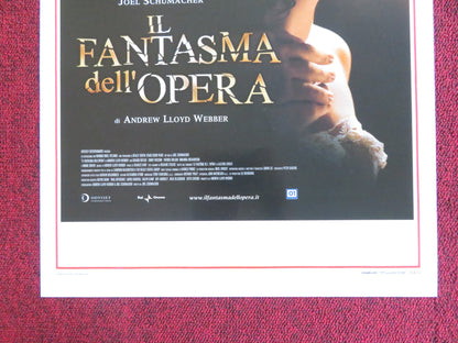 THE PHANTOM OF THE OPERA ITALIAN LOCANDINA POSTER GERARD BUTLER EMMY ROSSUM 2004