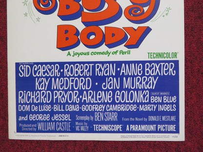 THE BUSY BODY US INSERT (14"x 36") POSTER SID CAESAR ROBERT RYAN 1966