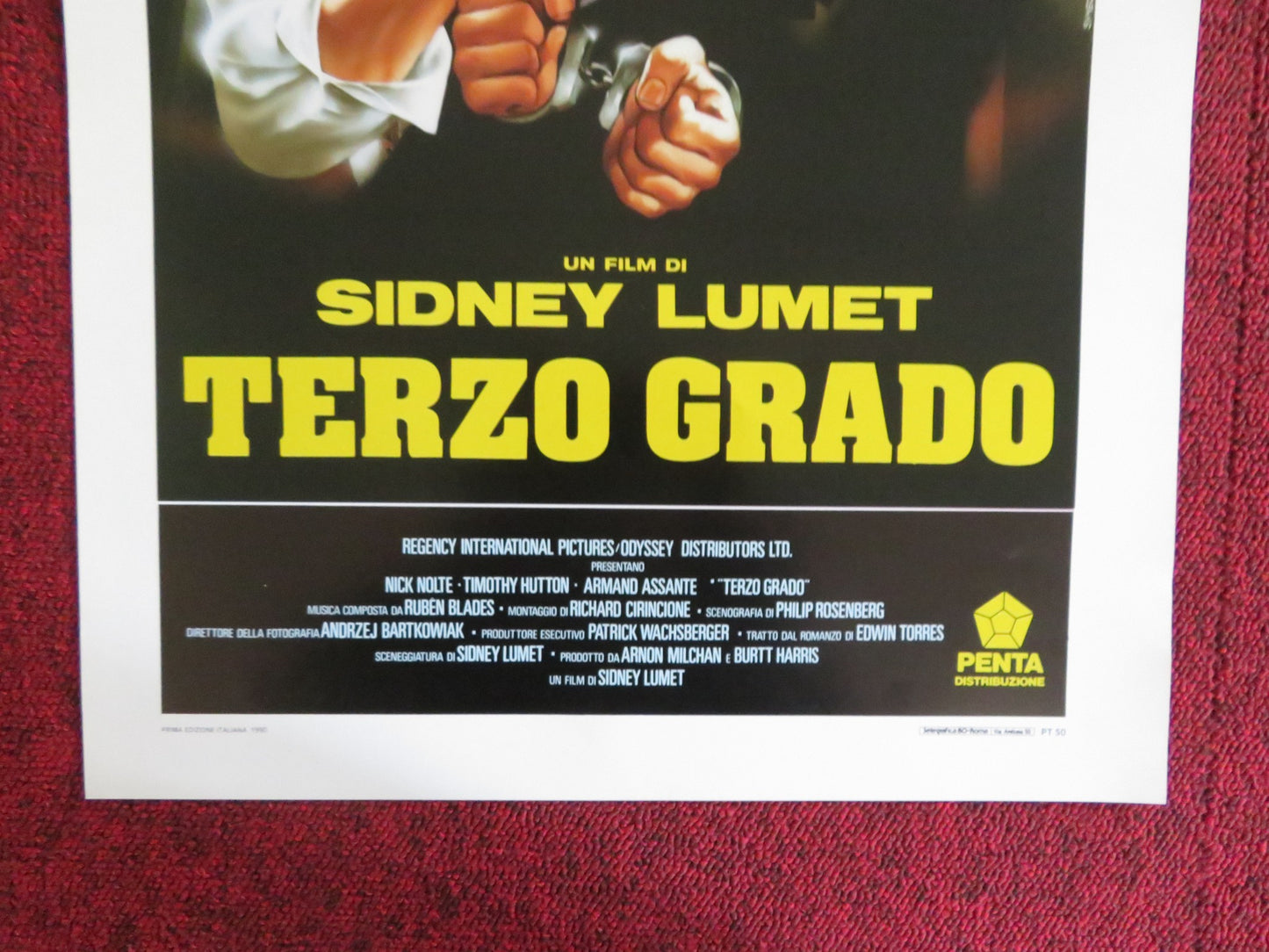 Q&A ITALIAN LOCANDINA POSTER NICK NOLTE TIMOTHY HUTTON 1990