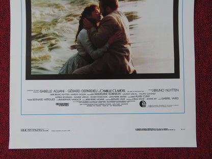 CAMILLE CLAUDEL ITALIAN LOCANDINA POSTER ISABELLE ADJANI GERARD DEPARDIEU 1989