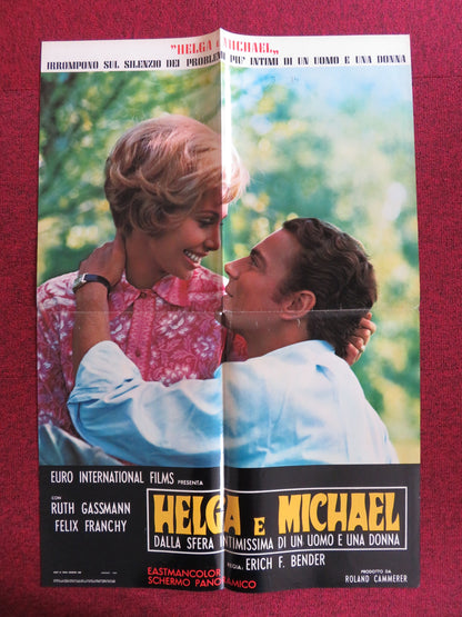 MICHAEL AND HELGA - B ITALIAN FOGLIO POSTER RUTH GASSMAN FELIX FRANCHY 1968