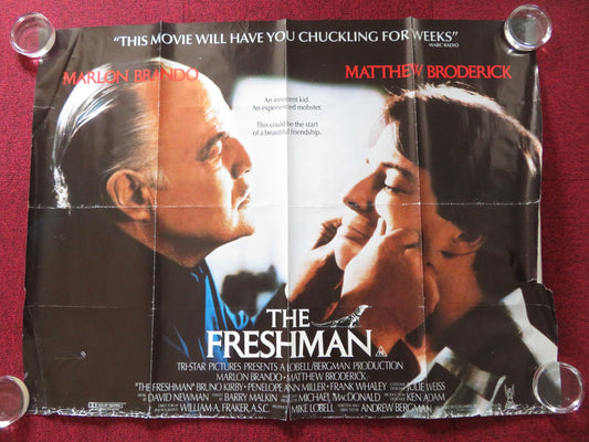 THE FRESHMAN UK QUAD ROLLED POSTER MATTHEW BRODERICK MARLON BRANDO 1990