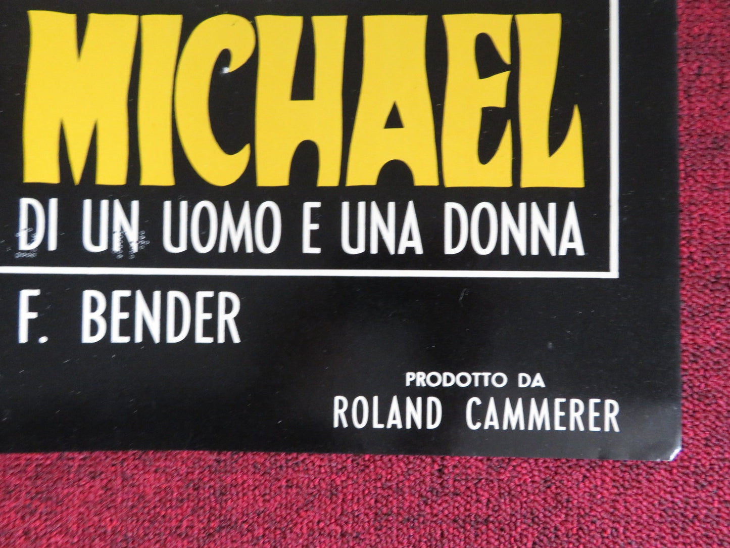 MICHAEL AND HELGA - B ITALIAN FOGLIO POSTER RUTH GASSMAN FELIX FRANCHY 1968