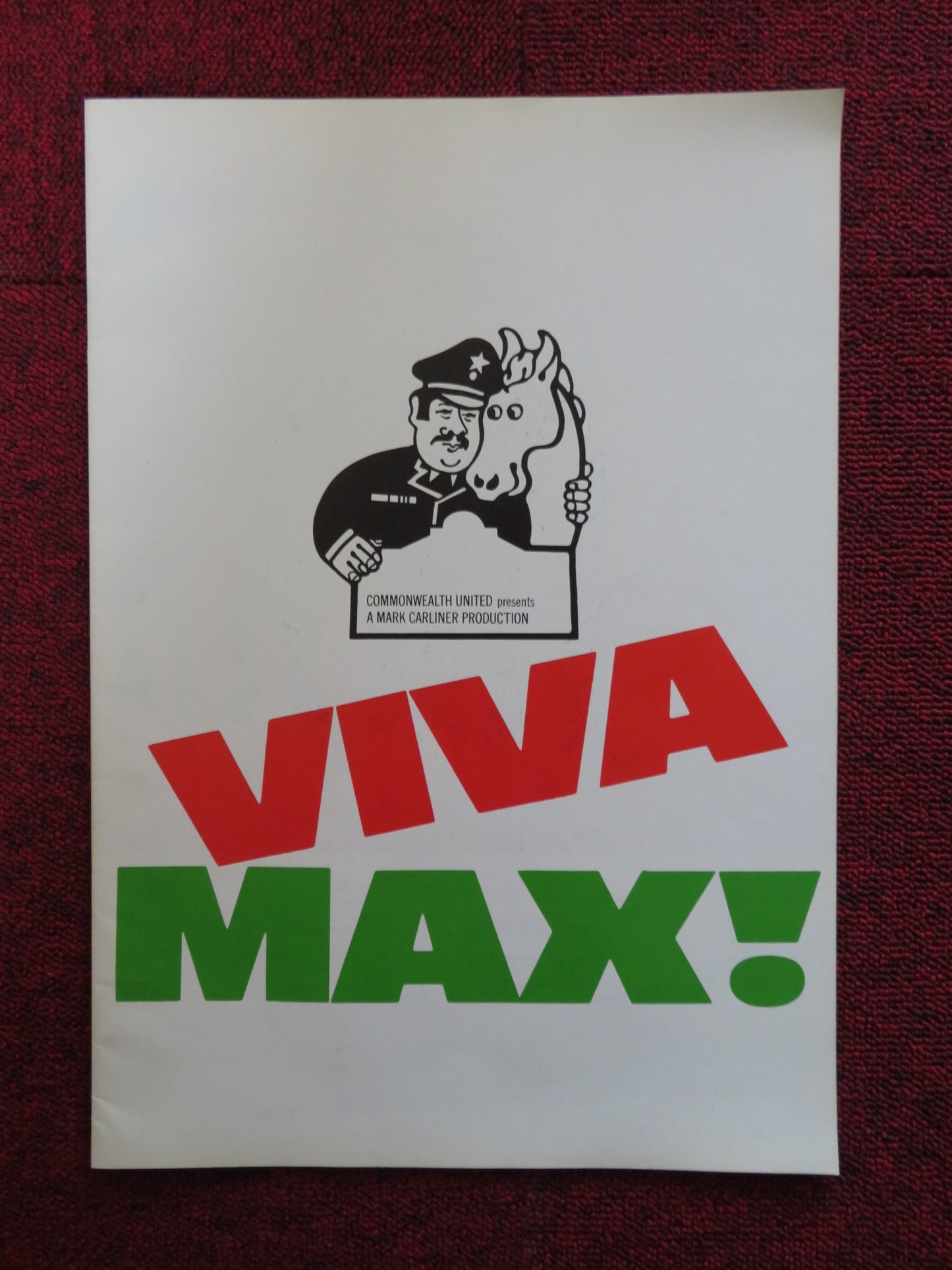 VIVA MAX - PRESSBOOK UNCUT COMMOMWEALTH UNITED PETER USTINOV PAMELA TIFFIN 1969