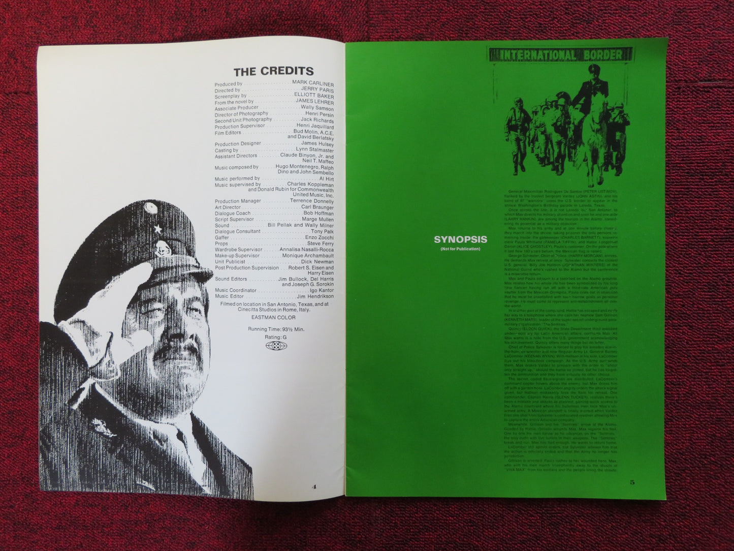 VIVA MAX - PRESSBOOK UNCUT COMMOMWEALTH UNITED PETER USTINOV PAMELA TIFFIN 1969