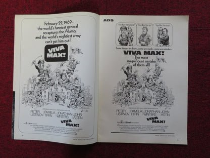 VIVA MAX - PRESSBOOK UNCUT COMMOMWEALTH UNITED PETER USTINOV PAMELA TIFFIN 1969