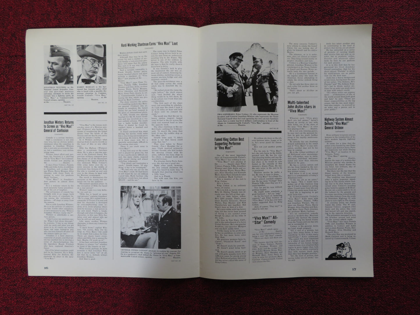 VIVA MAX - PRESSBOOK UNCUT COMMOMWEALTH UNITED PETER USTINOV PAMELA TIFFIN 1969