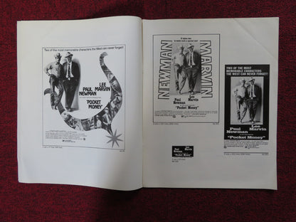 POCKET MONEY - PRESSBOOK UNCUT NATIONAL GENERAL PICTURES PAUL NEWMAN MARVIN 1972