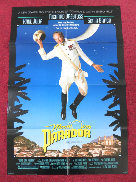 MOON OVER PARADOR FOLDED US ONE SHEET POSTER RICHARD DREYFUSS RAUL JULIA 1988