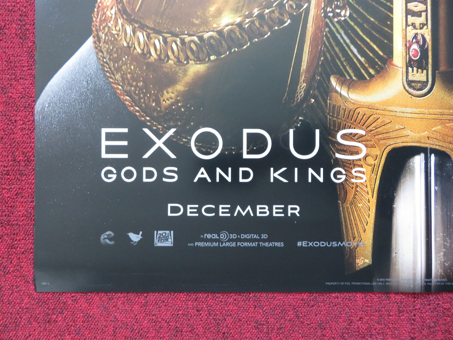 EXODUS: GODS AND KINGS -VERSION C US ONE SHEET ROLLED POSTER CHRISTIAN BALE 2014