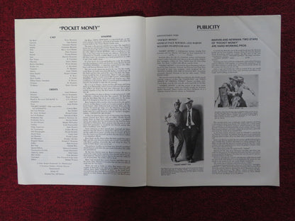 POCKET MONEY - PRESSBOOK UNCUT NATIONAL GENERAL PICTURES PAUL NEWMAN MARVIN 1972