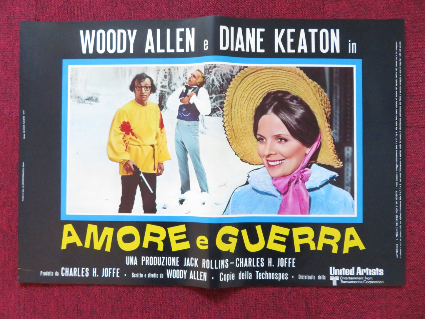 LOVE AND DEATH -A ITALIAN FOTOBUSTA POSTER WOODY ALLEN DIANE KEATON 1975