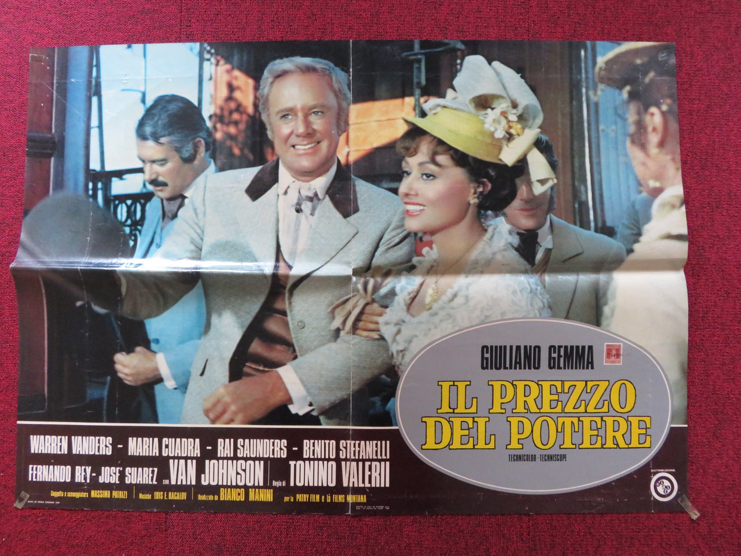 THE PRICE OF POWER - A ITALIAN FOGLIO POSTER GIULIANO GEMMA WARREN VANDERS 1969