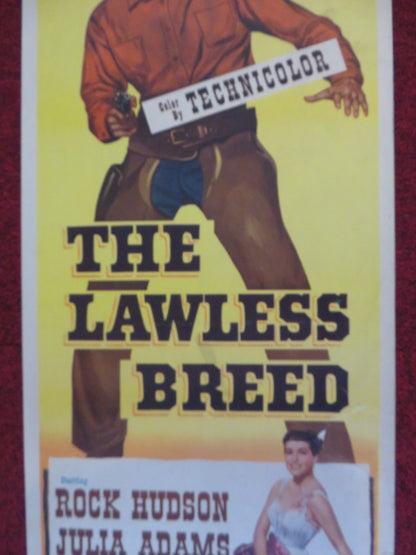 THE LAWLESS BREED US INSERT (14"x 36") POSTER ROCK HUDSON JULIA ADAMS 1953