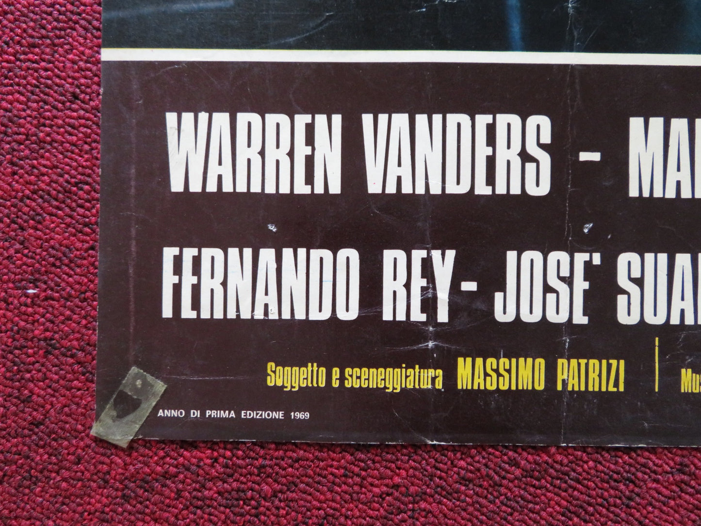 THE PRICE OF POWER - A ITALIAN FOGLIO POSTER GIULIANO GEMMA WARREN VANDERS 1969