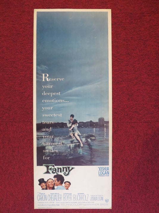 FANNY US INSERT (14"x 36") POSTER LESLIE CARON MAURICE CHEVALIER 1961