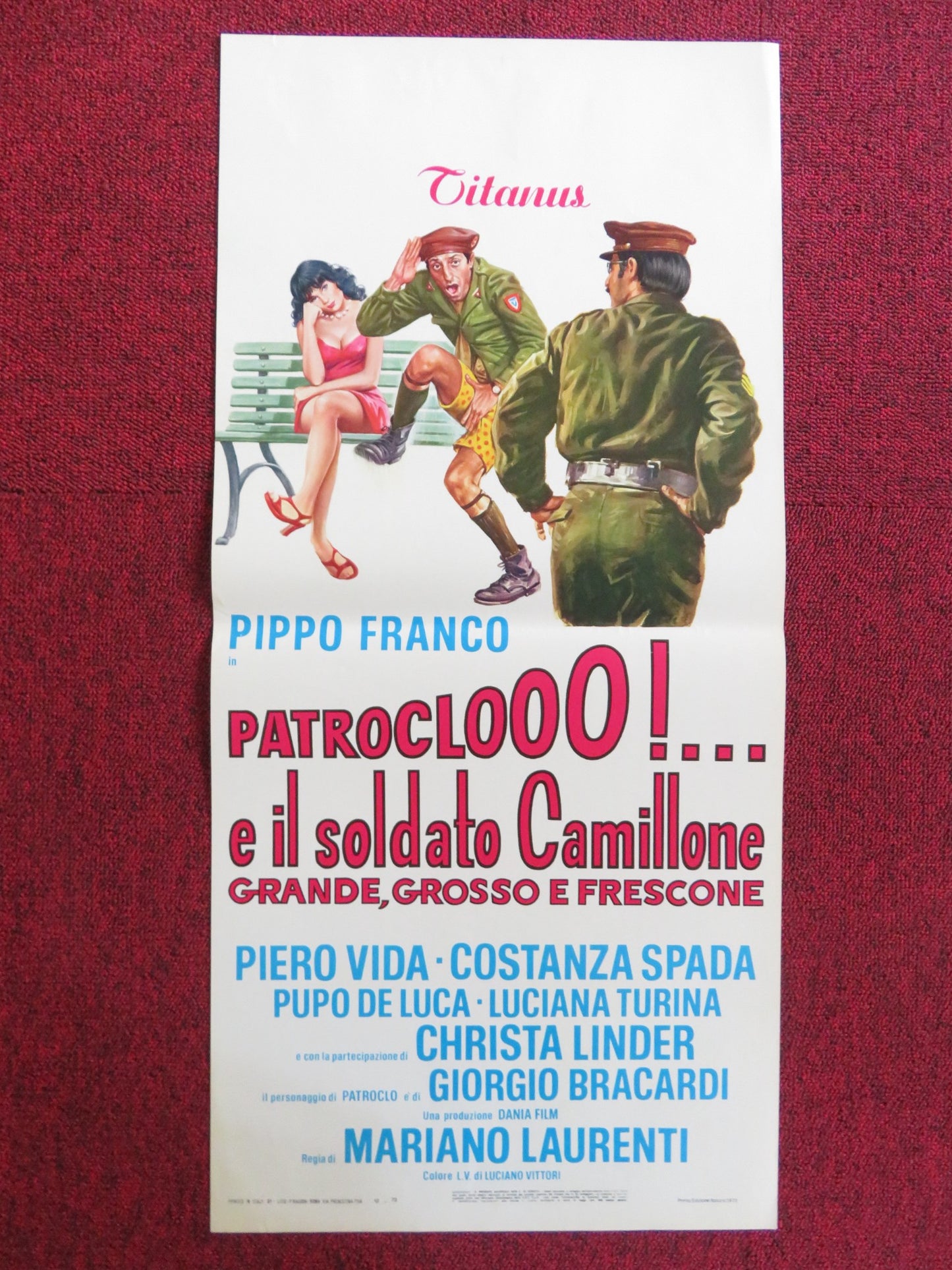 PATROCLOOO!... E IL SOLDATO CAMILLONE, GRANDE... ITALIAN LOCANDINA POSTER 1973