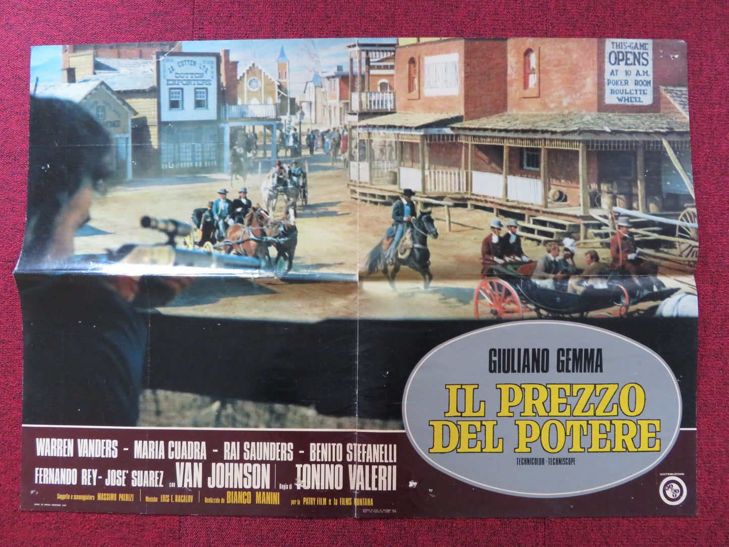 THE PRICE OF POWER - B ITALIAN FOGLIO POSTER GIULIANO GEMMA WARREN VANDERS 1969