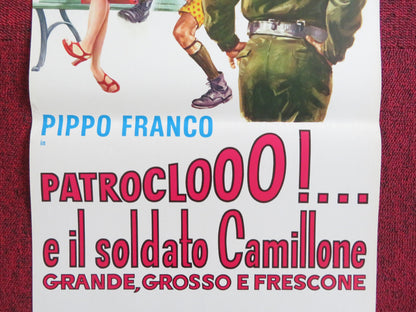 PATROCLOOO!... E IL SOLDATO CAMILLONE, GRANDE... ITALIAN LOCANDINA POSTER 1973