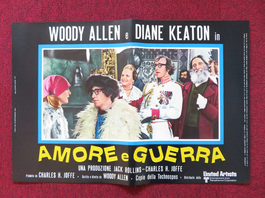 LOVE AND DEATH -D ITALIAN FOTOBUSTA POSTER WOODY ALLEN DIANE KEATON 1975