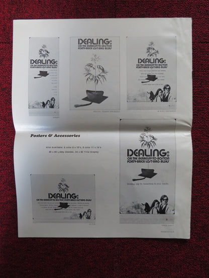 DEALING: OR THE BERKELEY TO BOSTON.. - PRESSBOOK CUT WARNER BROS. 1972