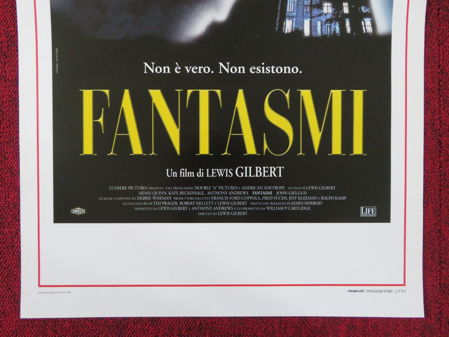 HAUNTED ITALIAN LOCANDINA POSTER AIDAN QUINN KATE BECKINSALE 1998