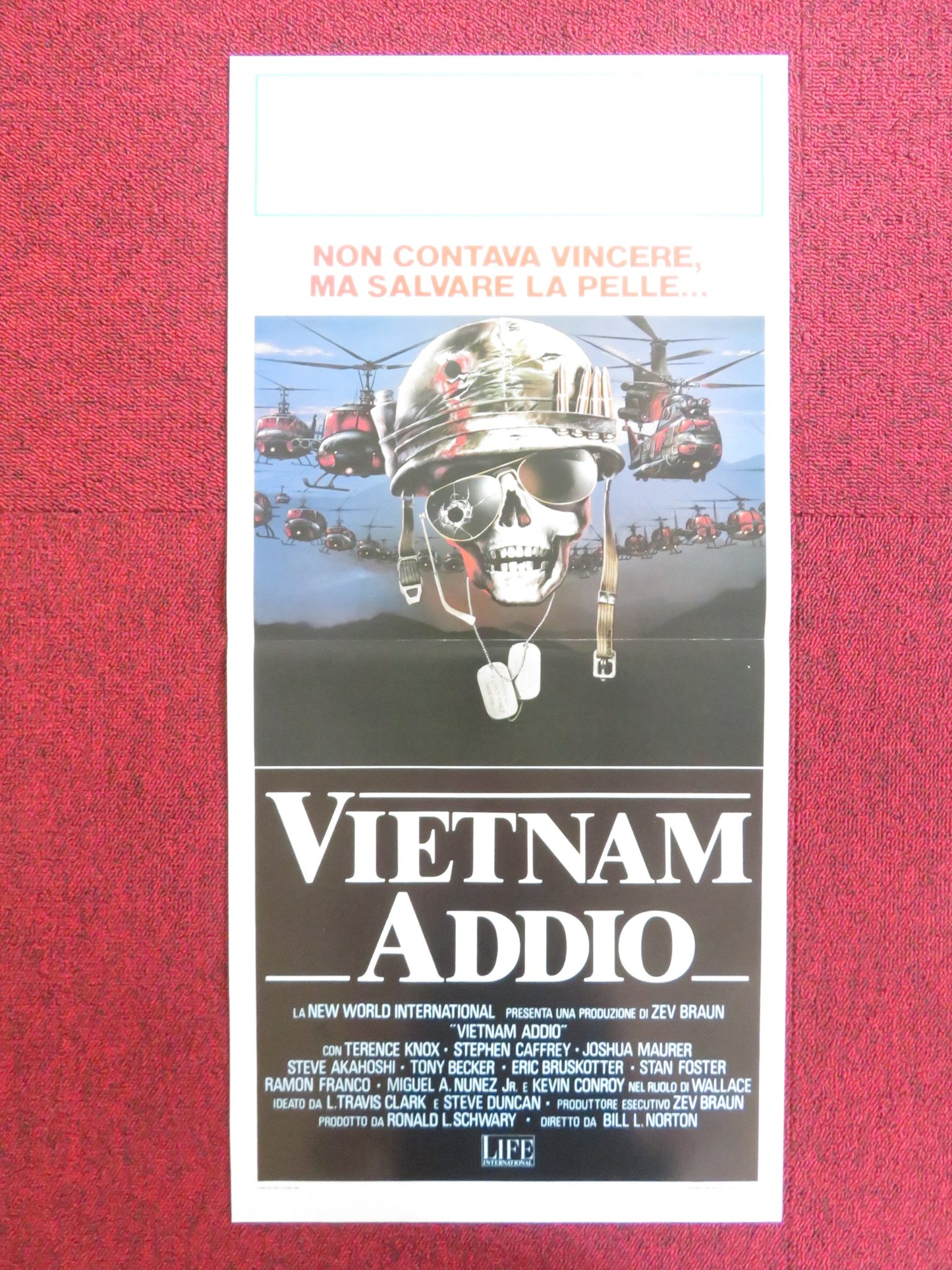 VIETNAM ADDIO ITALIAN LOCANDINA POSTER TERENCE KNOX STEPHEN CAFFREY 1988