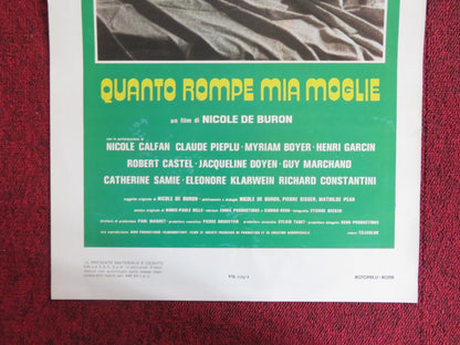 QUANTO ROMPE MIA MOGLIE- b ITALIAN LOCANDINA POSTER ANNIE GIRARDOT 1978