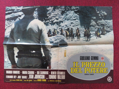 THE PRICE OF POWER - C ITALIAN FOGLIO POSTER GIULIANO GEMMA WARREN VANDERS 1969