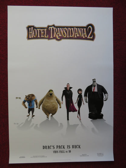 HOTEL TRANSYLVANIA 2 US ONE SHEET ROLLED POSTER ADAM SANDLER SELENA GOMEZ 2015