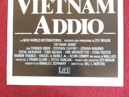 VIETNAM ADDIO ITALIAN LOCANDINA POSTER TERENCE KNOX STEPHEN CAFFREY 1988