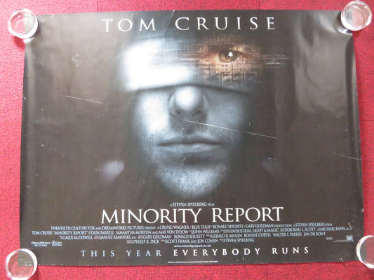 MINORITY REPORT -c UK QUAD ROLLED POSTER SPIELBERG TOM CRUISE 2002