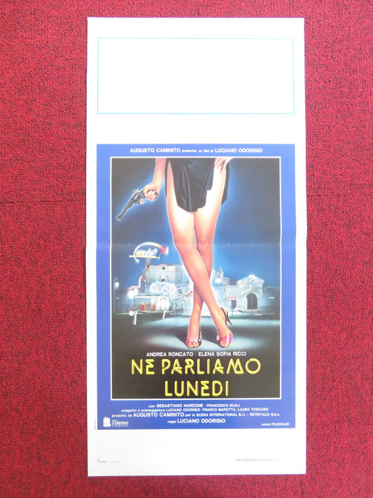 NE PARLIAMO LUNEDI ITALIAN LOCANDINA POSTER ANDREA RONCATO ELENA S. RICCI 1989