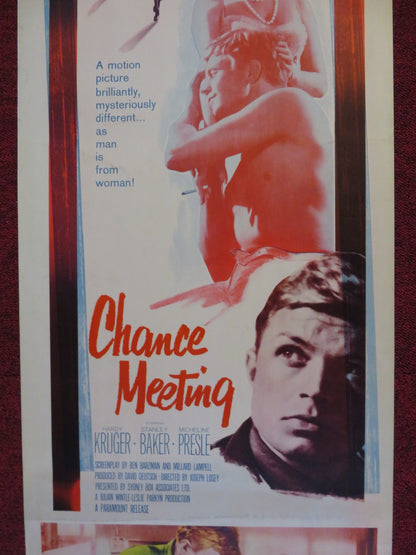 CHANCE MEETING US INSERT (14"x 36") POSTER HARDY KRUGER STANLEY BAKER 1960