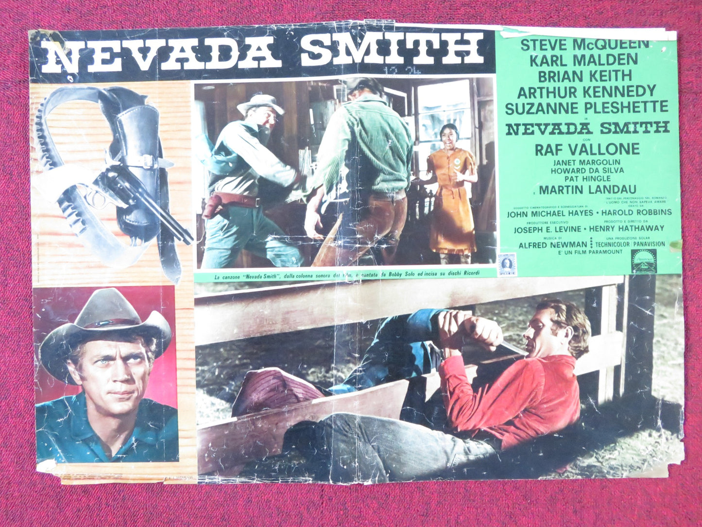 NEVADA SMITH - A ITALIAN FOTOBUSTA POSTER STEVE MCQUEEN KARL MALDEN 1966