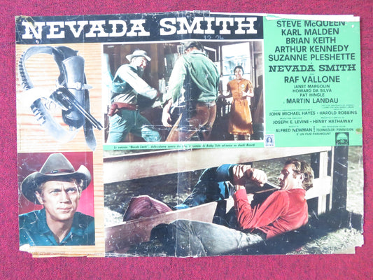 NEVADA SMITH - A ITALIAN FOTOBUSTA POSTER STEVE MCQUEEN KARL MALDEN 1966