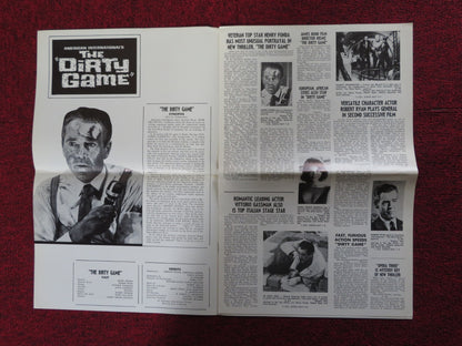 THE DIRTY GAME - PRESSBOOK UNCUT AMERICAN INTERNATIONAL HENRY FONDA GASSMAN 1965