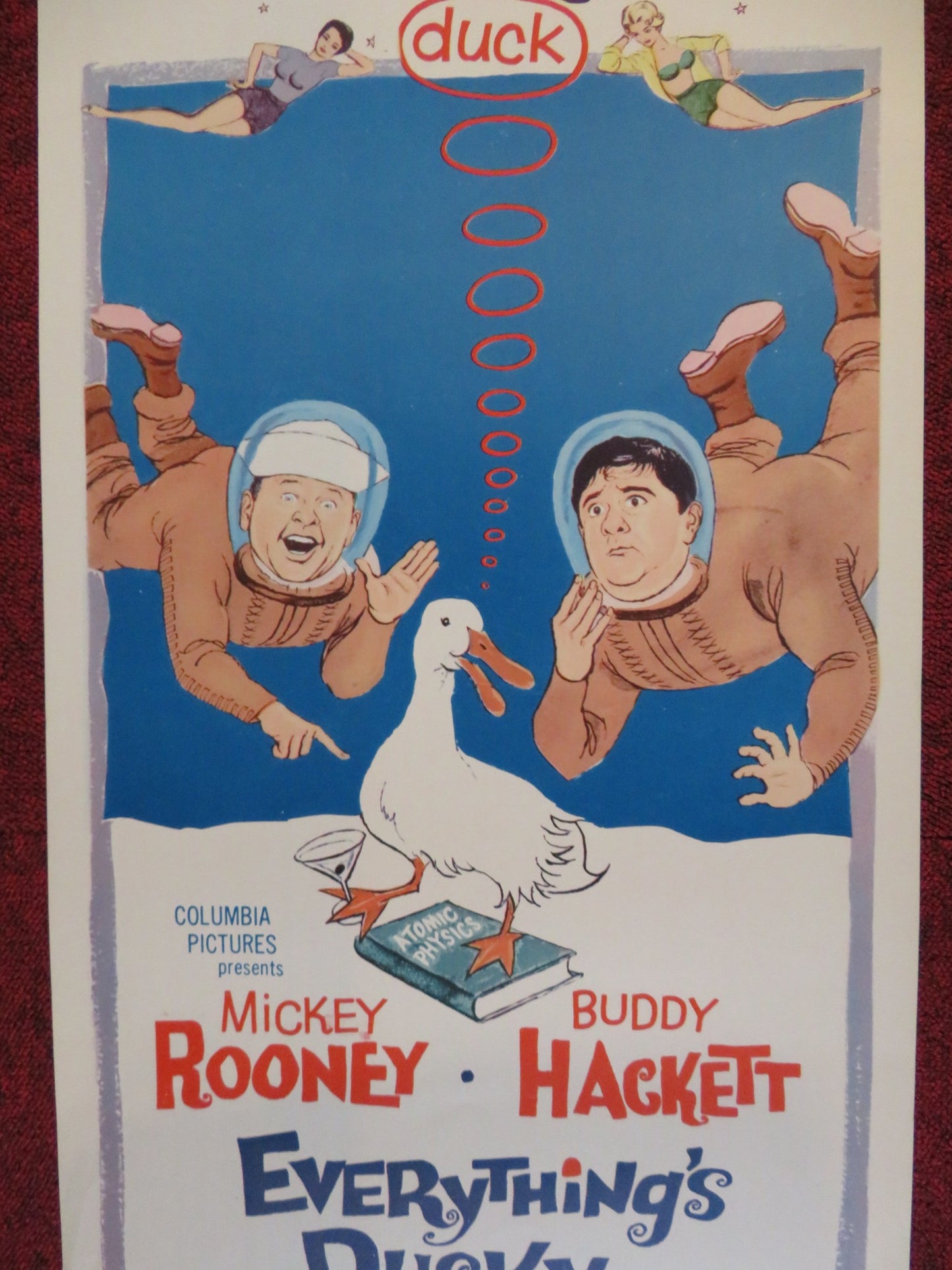 EVERYTHING'S DUCKY US INSERT (14"x 36") POSTER MICKEY ROONEY BUDDY HACKETT 1961