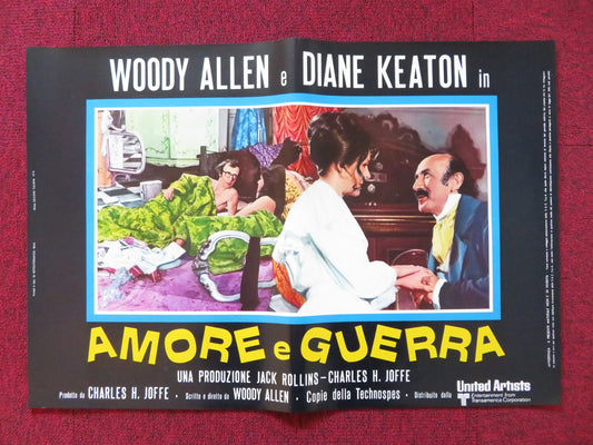 LOVE AND DEATH -G ITALIAN FOTOBUSTA POSTER WOODY ALLEN DIANE KEATON 1975