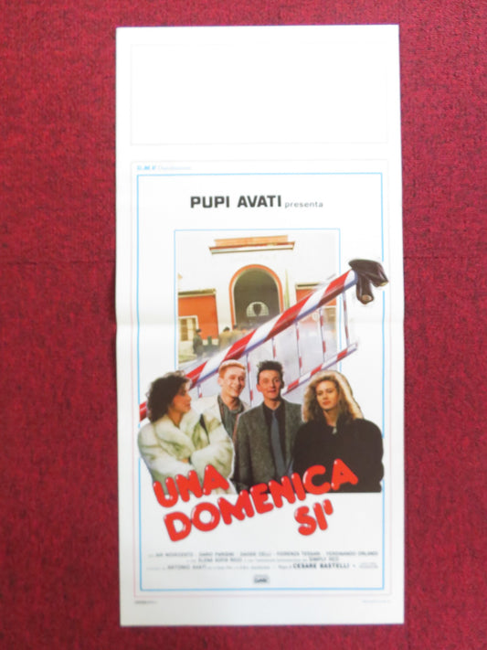 UNA DOMENICA SI ITALIAN LOCANDINA POSTER NIK NOVECENTO DARIO PARISINI 1986