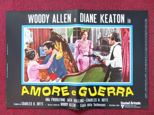 LOVE AND DEATH -H ITALIAN FOTOBUSTA POSTER WOODY ALLEN DIANE KEATON 1975