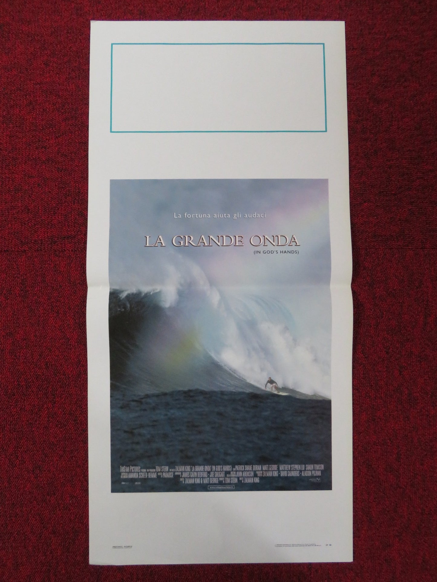 IN GOD'S HANDS ITALIAN LOCANDINA POSTER SHANE DORIAN MATT GEORGE 1998