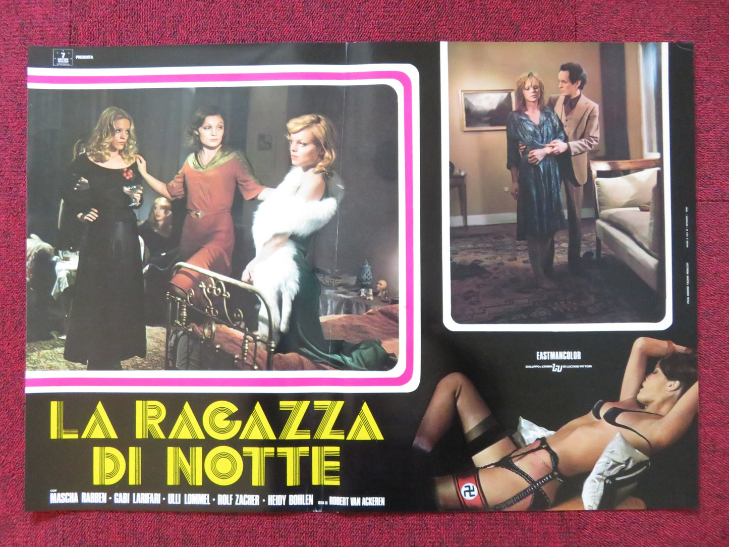 THE SENSUOUS THREE- A ITALIAN FOTOBUSTA POSTER MASCHA RABBEN GABI LARIFARI 1972