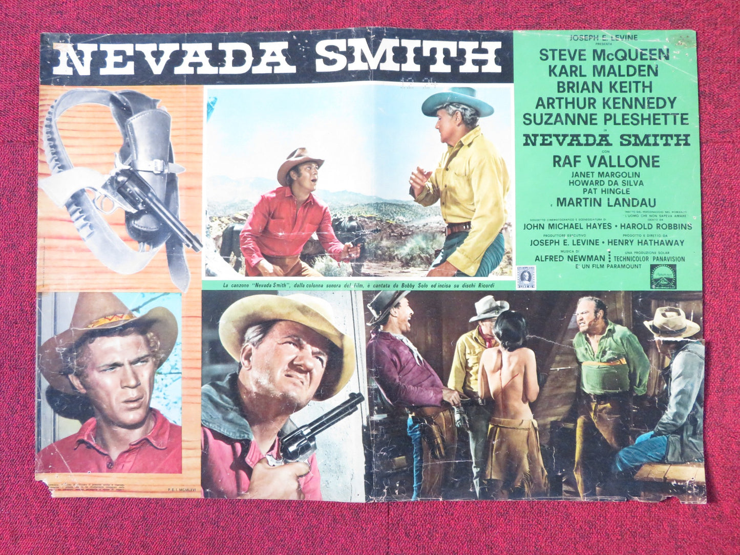 NEVADA SMITH - D ITALIAN FOTOBUSTA POSTER STEVE MCQUEEN KARL MALDEN 1966