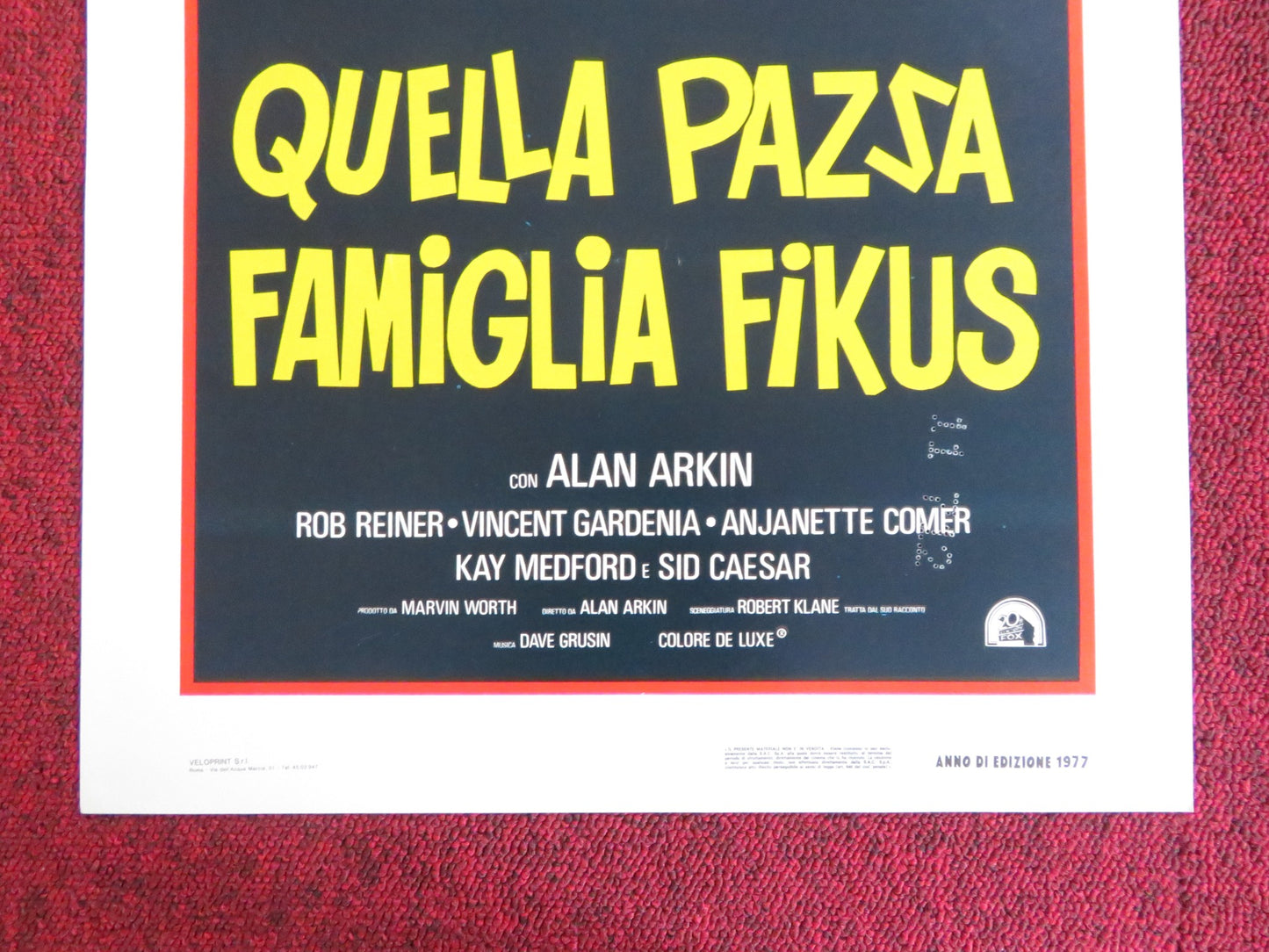 FIRE SALE ITALIAN LOCANDINA POSTER ALAN ARKIN ROB REINER 1977