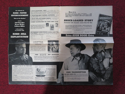 MAN IN THE SHADOW - PRESSBOOK UNCUT UNIVERSAL INTERNATIONAL CHANDLER WELLES 1957