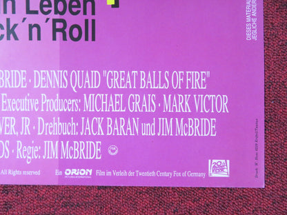 GREAT BALLS OF FIRE! GERMAN A1 POSTER DENNIS QUAID WINONA RYDER 1989