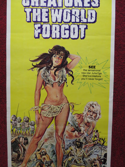 CREATURES THE WORLD FORGOT US INSERT (14"x 36") POSTER HAMMER JULIE EGE 1971