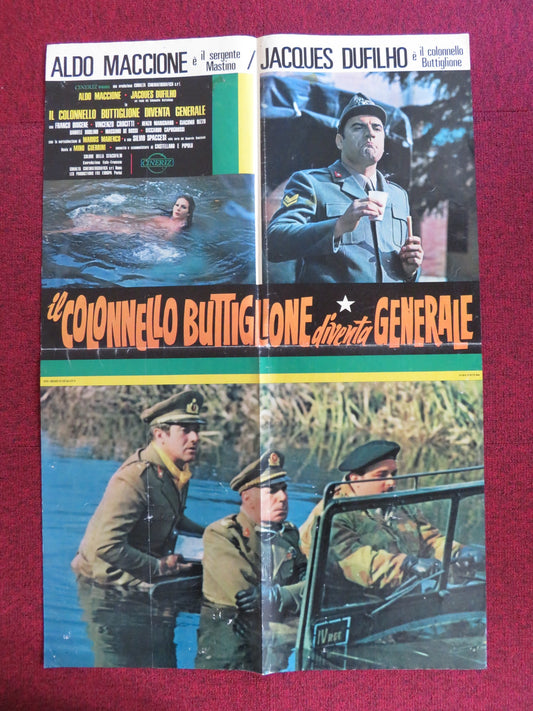 IL COLONNELLO BUTTIGLIONE DIVENTA GENERALE A ITALIAN FOGLIO POSTER MACCIONE 1974